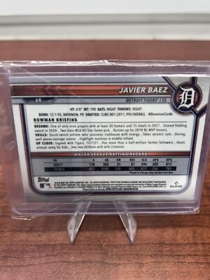 Cheap Sneaks Footwear/Sports Cards Baseball Card Javier Baez 2022 Bowman Chrome Sapphire Edition #68 Detroit Tigers