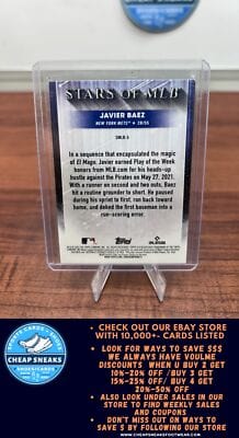 Cheap Sneaks Footwear/Sports Cards Baseball Card Javier Baez 2022 Topps Stars of MLB Chrome #SMLBC-5 New York Mets