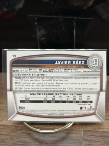 Cheap Sneaks Footwear/Sports Cards Baseball Card Javier Baez 2023 Bowman Detroit Tigers#18