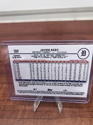 Cheap Sneaks Footwear/Sports Cards Baseball Card Javier Báez 2024 Topps Chrome #109 Detroit Tigers