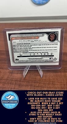 Cheap Sneaks Footwear/Sports Cards Baseball Card Javier Francisco 2024 Bowman Chrome Auto Reptilian Green Refractors #C