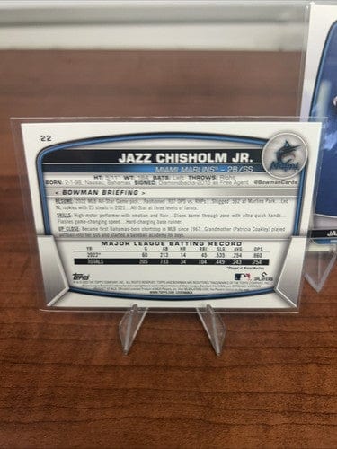 Cheap Sneaks Footwear/Sports Cards Baseball Card Jazz Chisholm 2023 Bowman Baseball #22 Jr Miami Marlins + Bonus Card