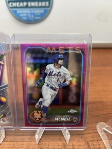 Cheap Sneaks Footwear/Sports Cards Baseball Card Jeff McNeil Lot 2023 Topps Cosmic/platinum Anniversary/Pink Refractor