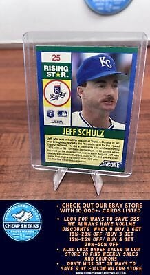 Cheap Sneaks Footwear/Sports Cards Baseball Card Jeff Schulz 1991 Score 100 Rising Stars #25 Kansas City Royals