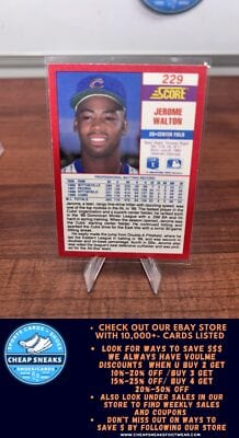 Cheap Sneaks Footwear/Sports Cards Baseball Card Jerome Walton 1990 Score #229 Chicago Cubs