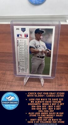 Cheap Sneaks Footwear/Sports Cards Baseball Card Jim Leyritz 1991 Upper Deck #243 New York Yankees