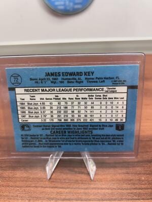 Cheap Sneaks Footwear/Sports Cards Baseball Card Jimmy Key 1988 Donruss #72c Toronto Blue Jays