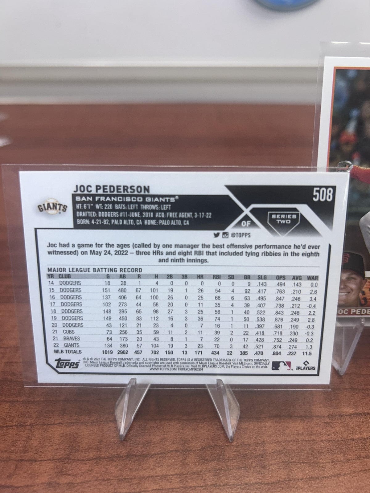 Cheap Sneaks Footwear/Sports Cards Baseball Card Joc Pederson 2023 Topps #508 San Francisco Giants