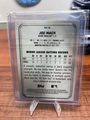 Cheap Sneaks Footwear/Sports Cards Baseball Card Joe Mack 2022 Bowman Platinum Top Prospects #TOP-28 Miami Marlins