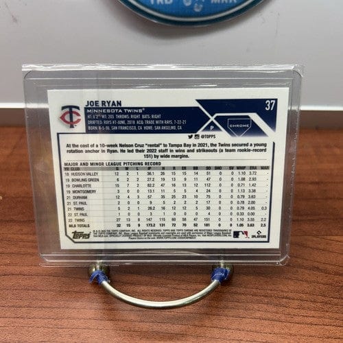 Cheap Sneaks Footwear/Sports Cards Baseball Card Joe Ryan 2023 Topps Chrome baseball card #37 Minnesota Twins