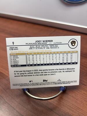 Cheap Sneaks Footwear/Sports Cards Baseball Card Joey Wiemer 2024 Topps #9 Milwaukee Brewers