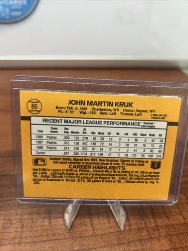 Cheap Sneaks Footwear/Sports Cards Baseball Card John Kruk San Diego Padres 4 Card Lot 1988/89 Donruss, 1987 Topps Rook
