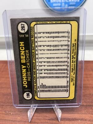 Cheap Sneaks Footwear/Sports Cards Baseball Card Johnny Bench 1981 Fleer #196 Cincinnati Reds