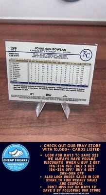 Cheap Sneaks Footwear/Sports Cards Baseball Card Jonathan Bowlan RC 2024 Topps #399 Kansas City Royals