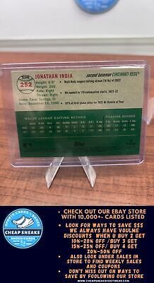 Cheap Sneaks Footwear/Sports Cards Baseball Card Jonathan India 2023 Topps Chrome Platinum Anni Blue Mi Diamond Refrac