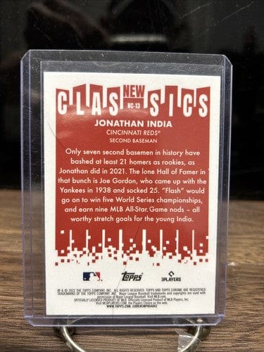 Cheap Sneaks Footwear/Sports Cards Baseball Card Jonathan India Cincinnati Reds 2022 Topps Chrome New Classics Refracto
