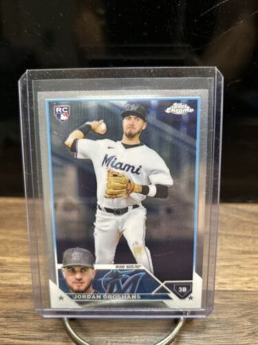 Cheap Sneaks Footwear/Sports Cards Baseball Card JORDAN GROSHANS 2023 Topps Chrome Baseball Rookie Card #9 RC MIAMI MAR