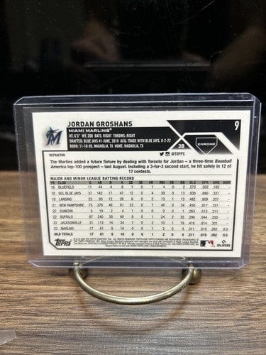 Cheap Sneaks Footwear/Sports Cards Baseball Card JORDAN GROSHANS 2023 TOPPS CHROME REFRACTOR ROOKIE RC MIAMI MARLINS
