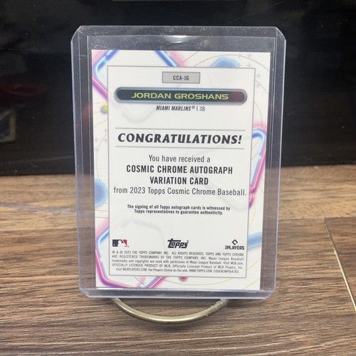 Cheap Sneaks Footwear/Sports Cards Baseball Card JORDAN GROSHANS RC 2023 TOPPS COSMIC CHROME AUTO