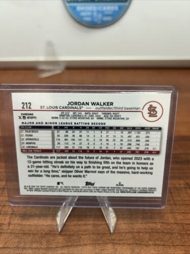 Cheap Sneaks Footwear/Sports Cards Baseball Card Jordan Walker 2024 Topps Chrome Logofractor Refractor #212 St. Louis C