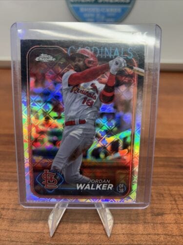 Cheap Sneaks Footwear/Sports Cards Baseball Card Jordan Walker 2024 Topps Chrome Logofractor Refractor #212 St. Louis C