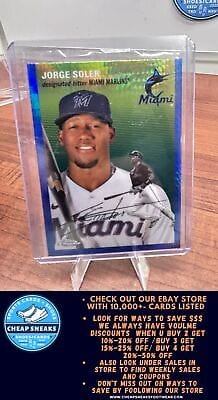 Cheap Sneaks Footwear/Sports Cards Baseball Card Jorge Soler 2023 Topps Chrome Platinum Anniversary Blue Prism Refracto