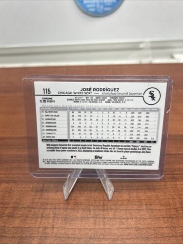 Cheap Sneaks Footwear/Sports Cards Baseball Card José Rodríguez (RC) 2024 Topps Chrome Aqua Refractor Rookie Card #11