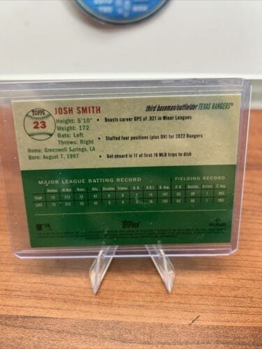Cheap Sneaks Footwear/Sports Cards Baseball Card Josh Smith RC 2023 Topps Chrome Platinum Anniversary Texas Rangers Car