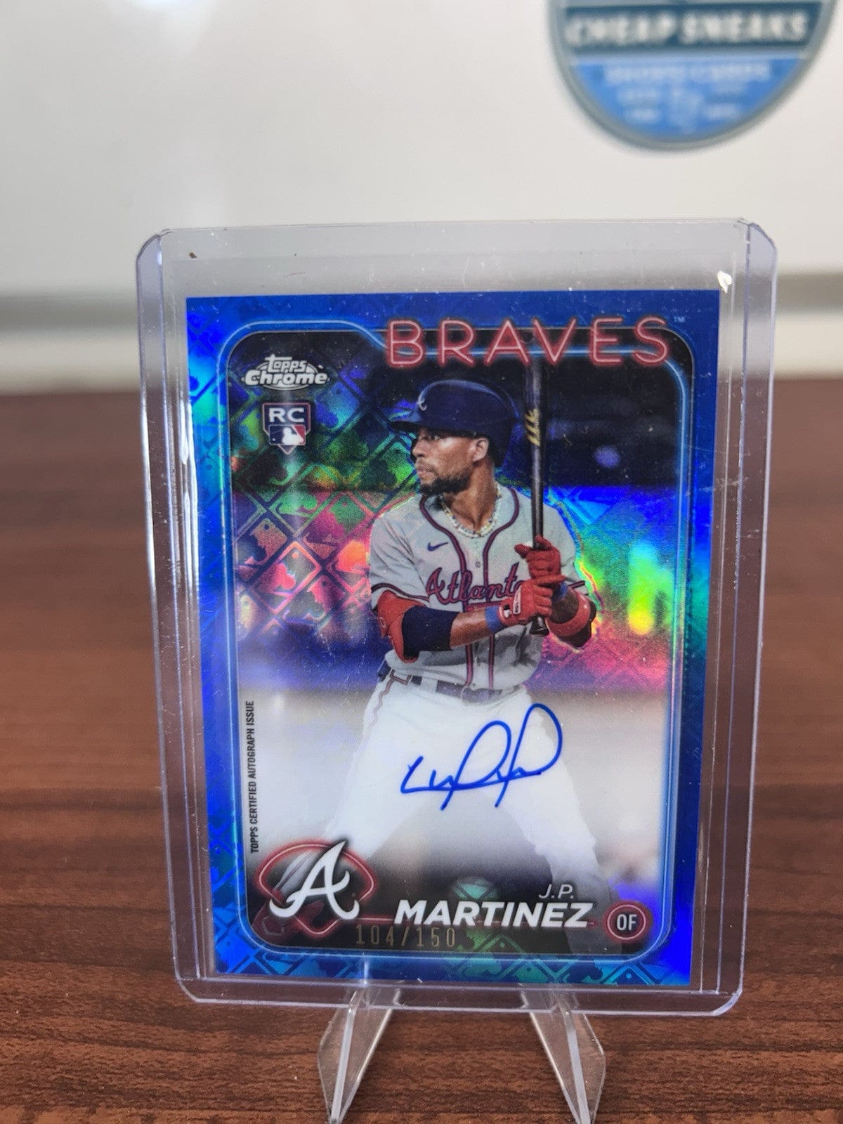 Cheap Sneaks Footwear/Sports Cards Baseball Card JP Martinez 2024 Topps Chrome Blue Logofractor Auto Refractor /150 Bra