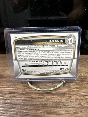 Cheap Sneaks Footwear/Sports Cards Baseball Card Juan Soto 2023 Bowman Chrome Base San Diego Padres Baseball Card #96