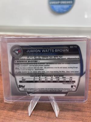 Cheap Sneaks Footwear/Sports Cards Baseball Card Juaron Watts-Brown 2023 Bowman Draft Chrome Refractor #BDC-113 Toronto