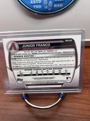 Cheap Sneaks Footwear/Sports Cards Baseball Card Junior Franco AU 2023 Bowman Chrome Chrome Prospect Auto #CPA-JFO Diam