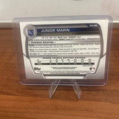 Cheap Sneaks Footwear/Sports Cards Baseball Card JUNIOR MARIN 2023 Bowman Chrome Green Refractor Auto KC Royals #CPA-JM