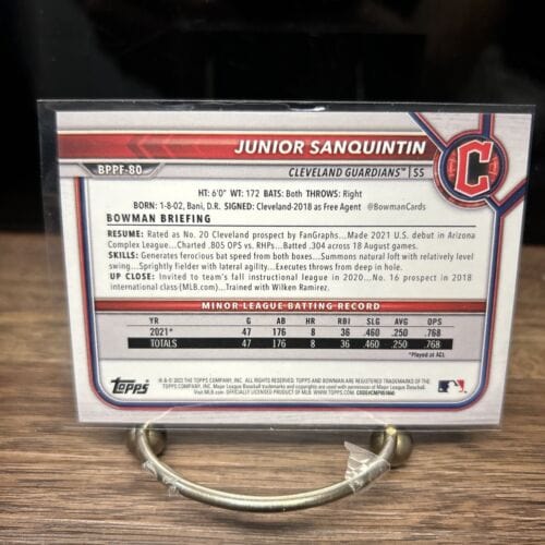 Cheap Sneaks Footwear/Sports Cards Baseball Card Junior Sanquintin , 1st Edition 2022 1st Bowman #BPPF-80 Cleveland