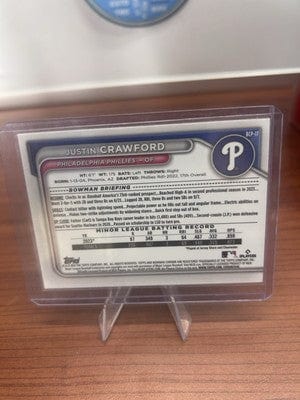 Cheap Sneaks Footwear/Sports Cards Baseball Card Justin Crawford 2024 Bowman Chrome Lunar Glow Refractor #BCP-17 Phil P