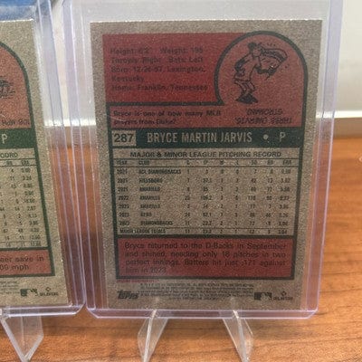 Cheap Sneaks Footwear/Sports Cards Baseball Card Justin Martizez (RC), Bryce Jarvis (RC) 2024 Topps Heritage Diamondbac