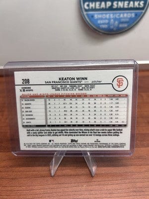 Cheap Sneaks Footwear/Sports Cards Baseball Card Keaton Winn (RC2024 Topps Chrome Aqua Logofractor Refractor #208 184/1