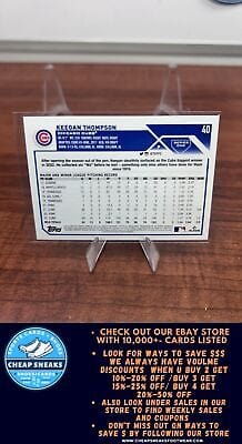 Cheap Sneaks Footwear/Sports Cards Baseball Card Keegan Thompson 2023 Topps #40 Chicago Cubs