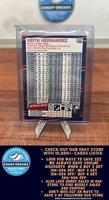 Cheap Sneaks Footwear/Sports Cards Baseball Card Keith Hernandez 1988 Fleer #136 New York Mets