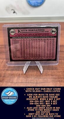 Cheap Sneaks Footwear/Sports Cards Baseball Card Keith Hernandez 1989 Topps #480 New York Mets