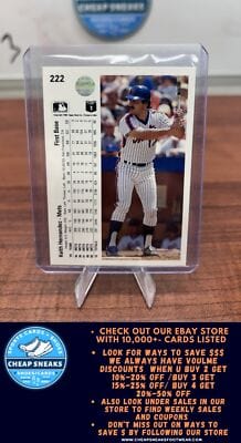 Cheap Sneaks Footwear/Sports Cards Baseball Card Keith Hernandez 1990 Upper Deck #222 New York Mets