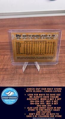 Cheap Sneaks Footwear/Sports Cards Baseball Card Keith Moreland 1988 Topps #416 Chicago Cubs