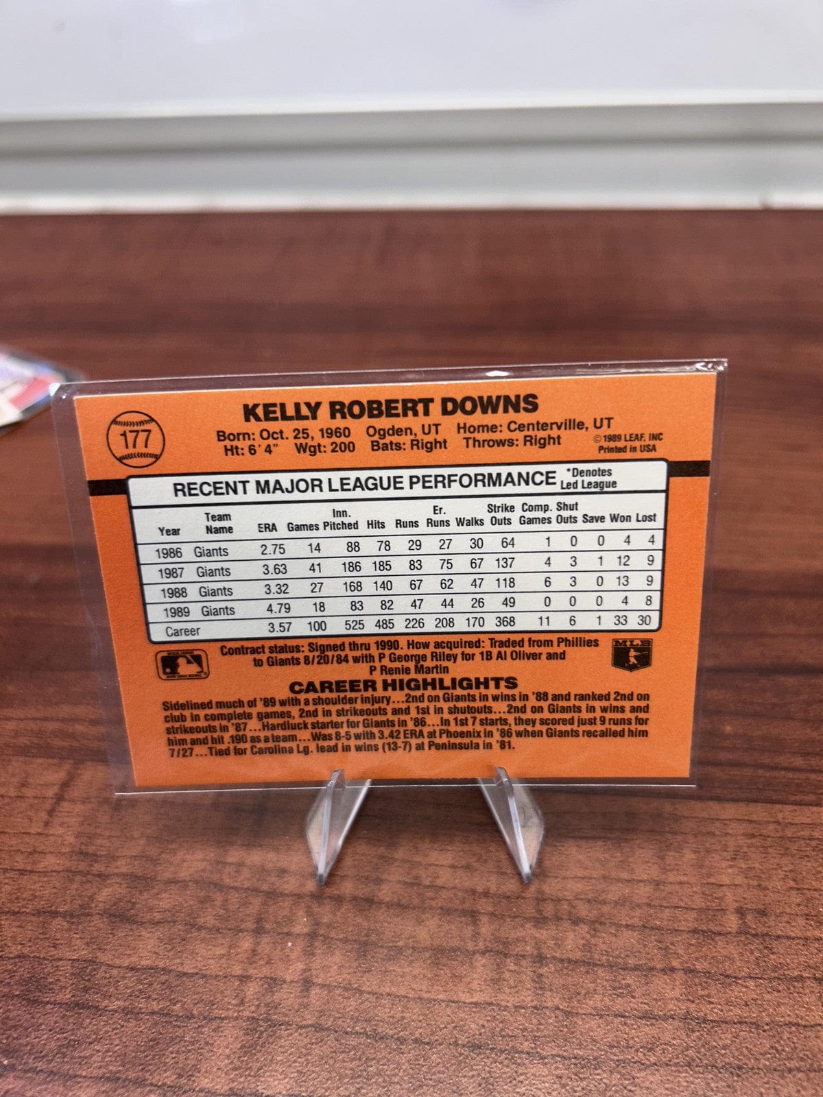 Cheap Sneaks Footwear/Sports Cards Baseball Card Kelly Downs 1990 Donruss #177 San Francisco Giants