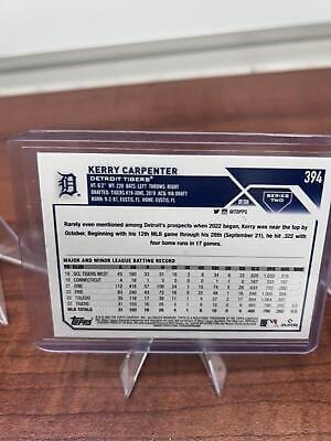 Cheap Sneaks Footwear/Sports Cards Baseball Card Kerry Carpenter RC 2023 Topps #394 Detroit Tigers