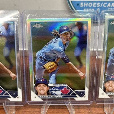 Cheap Sneaks Footwear/Sports Cards Baseball Card Kevin Gausman Lot 2023 Topps Chrome #55 (x2) Refractor (x1) Blue Jays