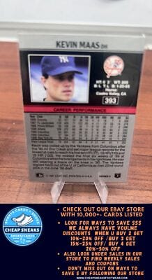 Cheap Sneaks Footwear/Sports Cards Baseball Card Kevin Maas 1991 Leaf #393 New York Yankees