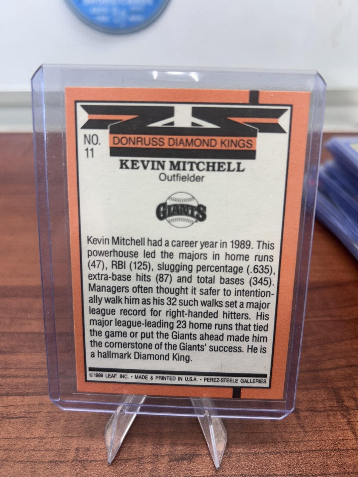 Cheap Sneaks Footwear/Sports Cards Baseball Card Kevin Mitchell 1990 Donruss Super Diamond Kings 5x7 #11 San Francisco