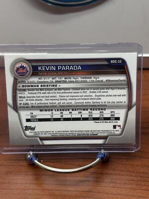 Cheap Sneaks Footwear/Sports Cards Baseball Card Kevin Parada 2023 Bowman Chrome Draft YELLOW REFRACTOR #BDC-32 New Yor