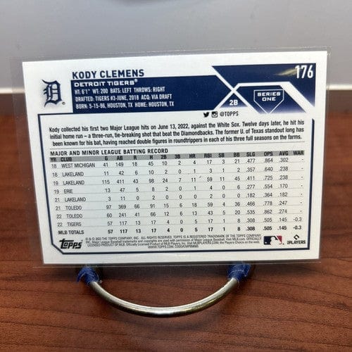 Cheap Sneaks Footwear/Sports Cards Baseball Card Kody Clemens Rookie 2023 Topps Series 1 Base RC Detroit Tigers #176