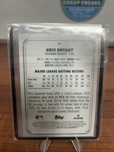 Cheap Sneaks Footwear/Sports Cards Baseball Card Kris Bryant 2022 Bowman Platinum Ice Foil #20 Colorado Rockies